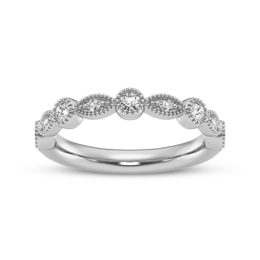 Women's Engagement Band With Millgraining  (SKU#01471BRG)