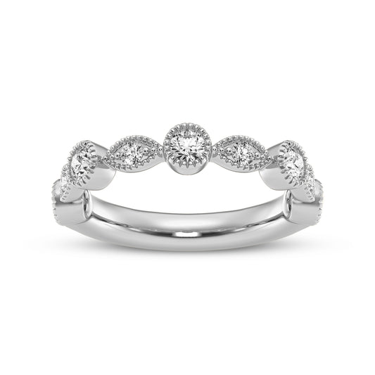 Women's Engagement Band With Millgraining  (SKU#01471CRG)