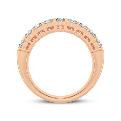 Women's Fashion Band With Round And Baguette Combination (SKU#02040RG)