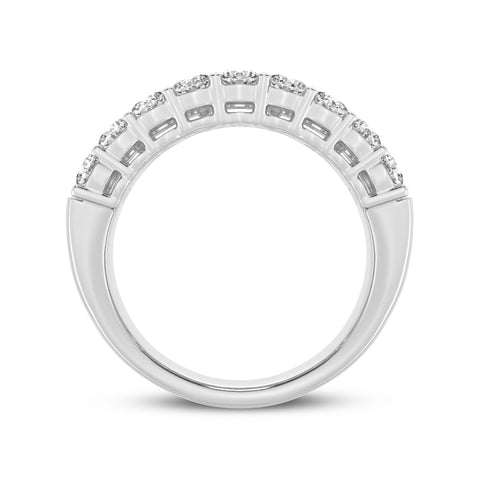 Women's Fashion Band With Round And Baguette Combination (SKU#02040RG)