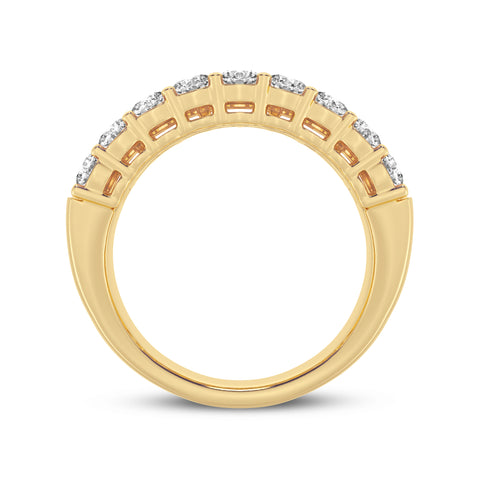 Women's Fashion Band With Round And Baguette Combination (SKU#02040RG)