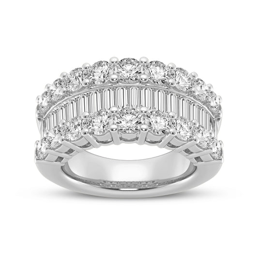 Round And Baguette Combination Women's Engagement Band (SKU#03509RG)