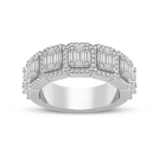 Round And Baguette Combination Women's Engagement Band (SKU#04097RG)