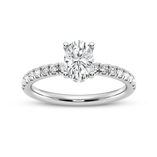 Oval Without Halo Engagement Ring (SKU#09987RG-050)