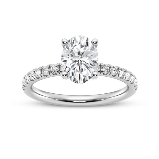 Oval Without Halo Engagement Ring (SKU#09987RG-100)