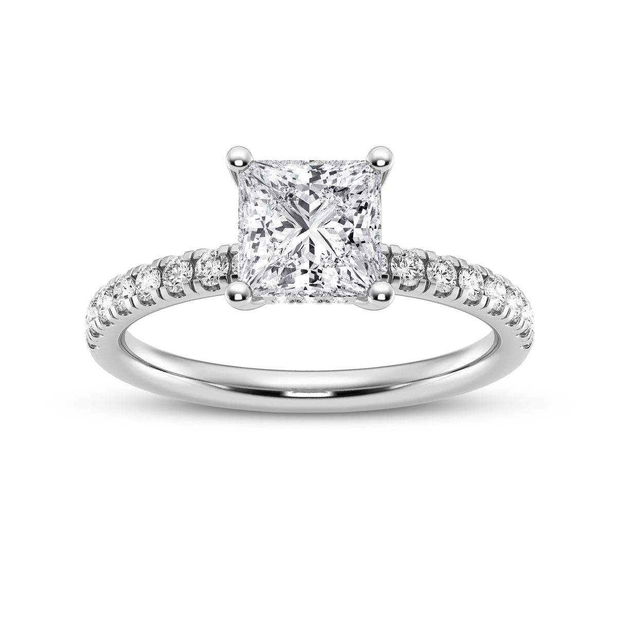 Princess Without Halo Engagement Ring (SKU#09988RG-100)