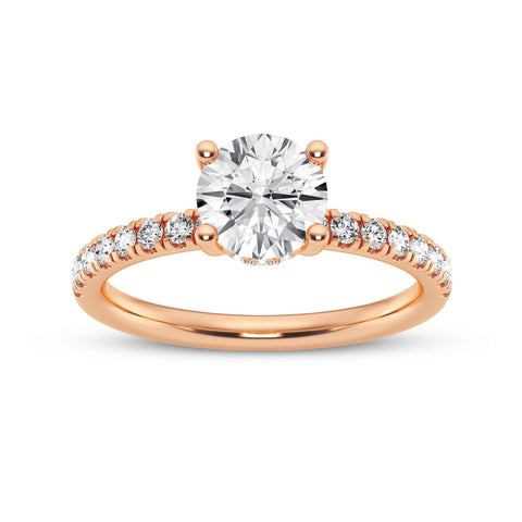 Round Without Halo Engagement Ring (SKU#09990RG-100)