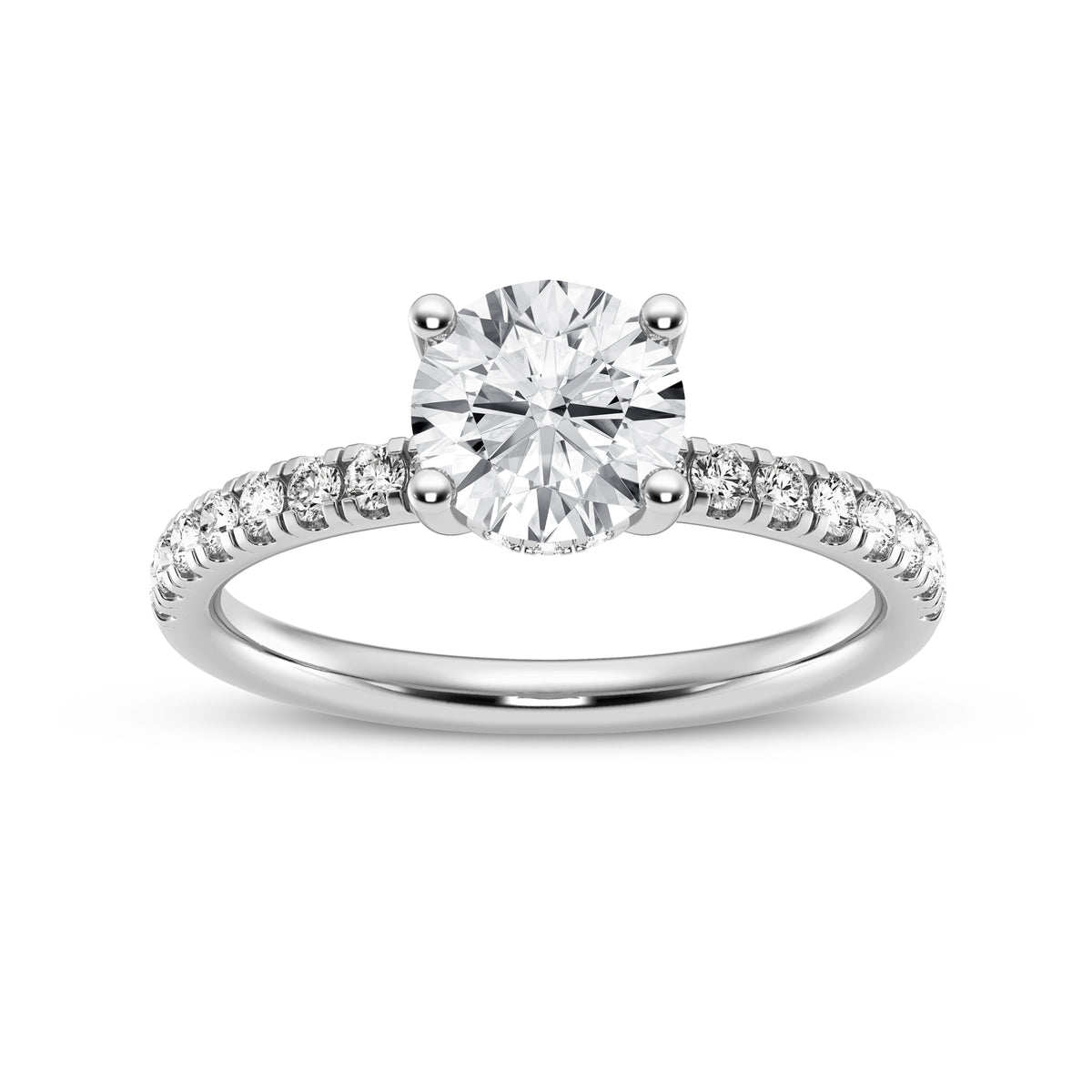Round Without Halo Engagement Ring (SKU#09990RG-100)