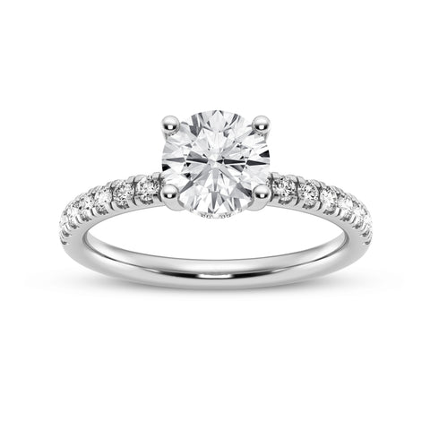 Round Without Halo Engagement Ring (SKU#09990RG-100)