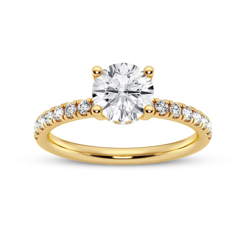 Round Without Halo Engagement Ring (SKU#09990RG-100)