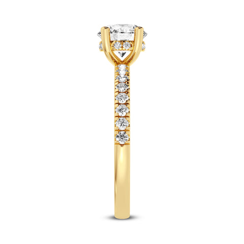Round Without Halo Engagement Ring (SKU#09990RG-100)