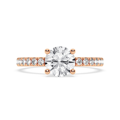 Round Without Halo Engagement Ring (SKU#09990RG-100)