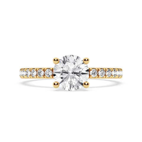 Round Without Halo Engagement Ring (SKU#09990RG-100)