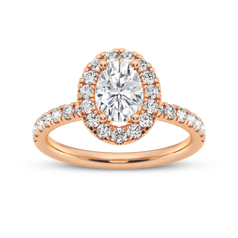 Oval Halo Engagement Ring (SKU#09992RG-050)