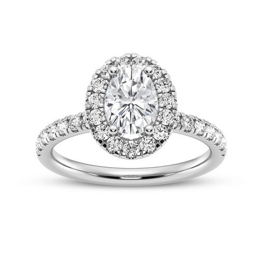 Oval Halo Engagement Ring (SKU#09992RG-050)