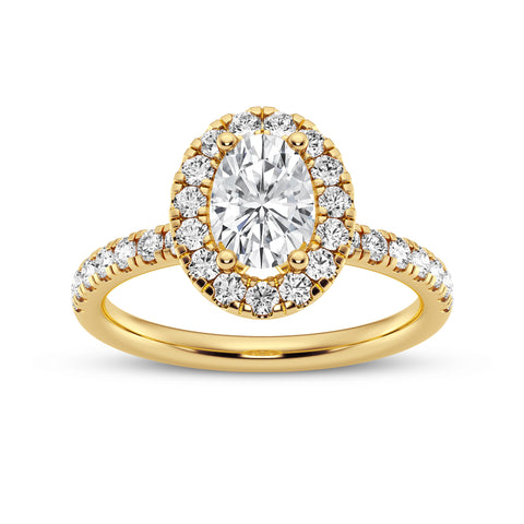 Oval Halo Engagement Ring (SKU#09992RG-050)