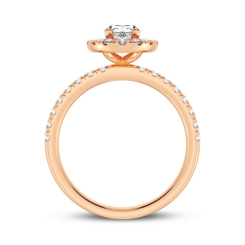 Oval Halo Engagement Ring (SKU#09992RG-050)