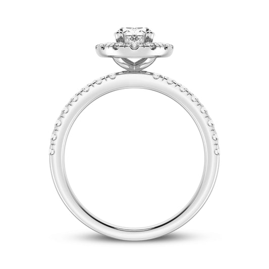 Oval Halo Engagement Ring (SKU#09992RG-050)