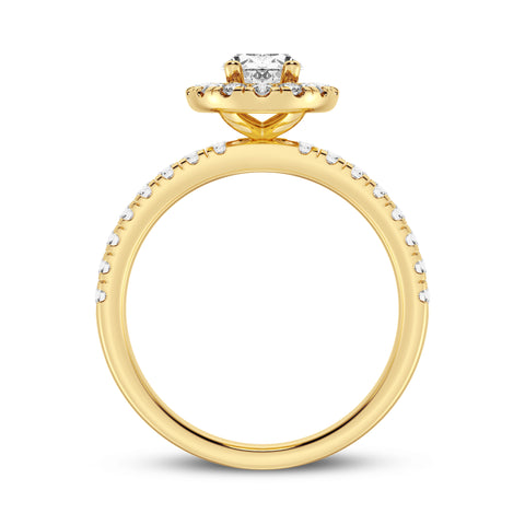 Oval Halo Engagement Ring (SKU#09992RG-050)