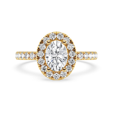 Oval Halo Engagement Ring (SKU#09992RG-050)