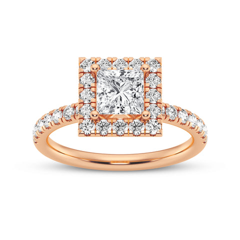 Princess Halo Engagement Ring (SKU#09993RG-050)