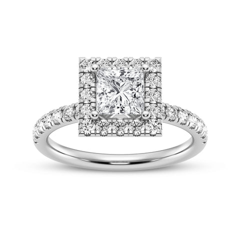 Princess Halo Engagement Ring (SKU#09993RG-050)