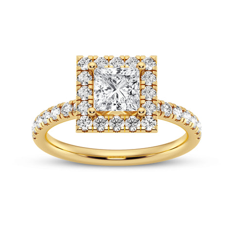 Princess Halo Engagement Ring (SKU#09993RG-050)