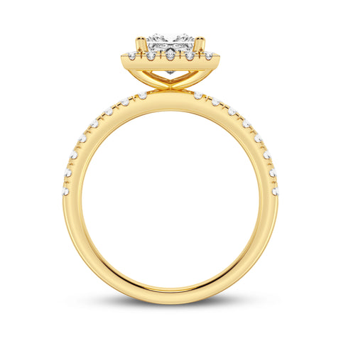 Princess Halo Engagement Ring (SKU#09993RG-050)