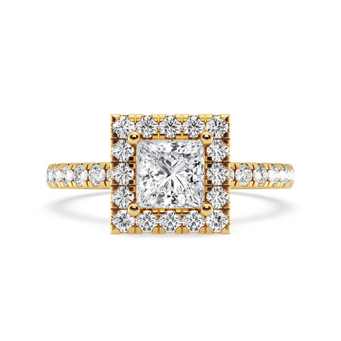 Princess Halo Engagement Ring (SKU#09993RG-050)