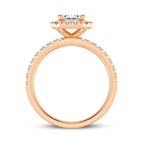 Emerald Cut Halo Engagement Ring (SKU#09991RG-100)