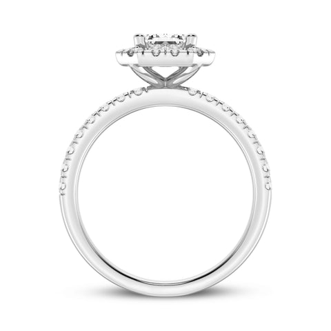 Emerald Cut Halo Engagement Ring (SKU#09991RG-100)