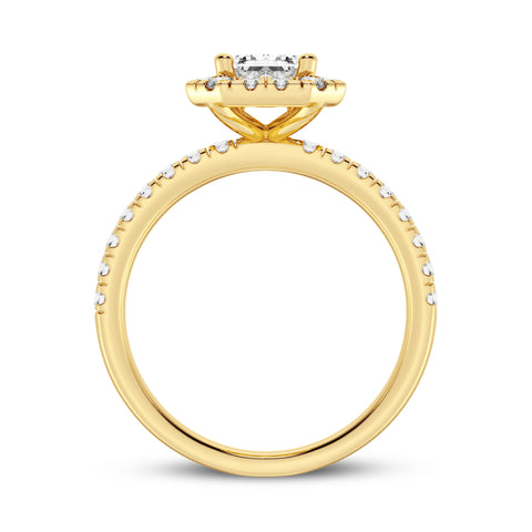 Emerald Cut Halo Engagement Ring (SKU#09991RG-100)