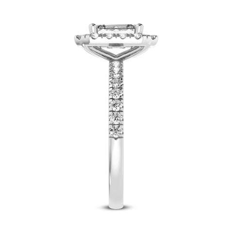 Emerald Cut Halo Engagement Ring (SKU#09991RG-100)