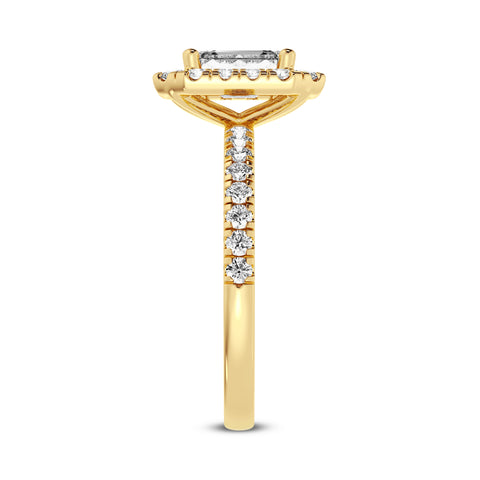 Emerald Cut Halo Engagement Ring (SKU#09991RG-100)