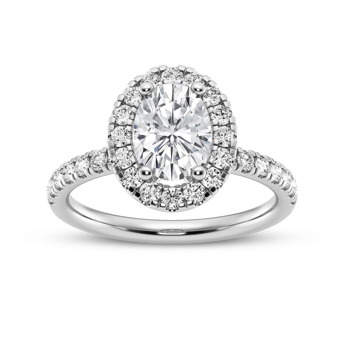 Oval Halo Engagement Ring (SKU#09992RG-100)