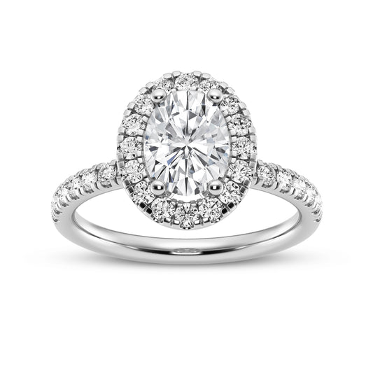 Oval Halo Engagement Ring (SKU#09992RG-100)