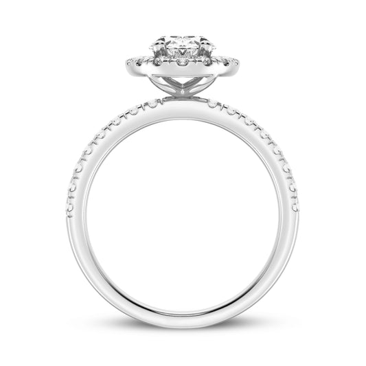 Oval Halo Engagement Ring (SKU#09992RG-100)