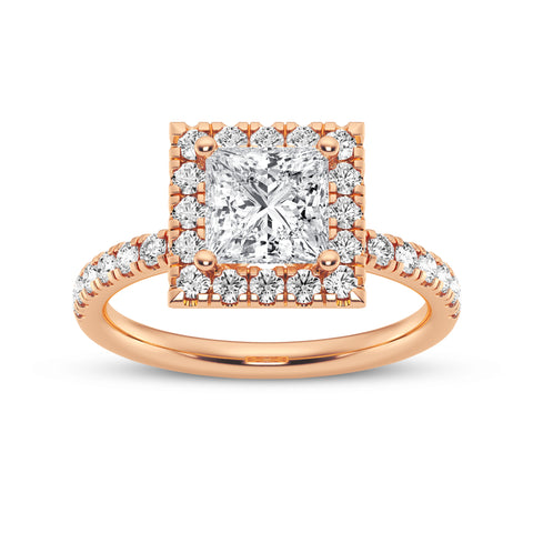 Princess Halo Engagement Ring (SKU#09993RG-100)