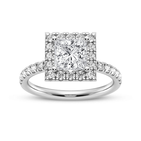 Princess Halo Engagement Ring (SKU#09993RG-100)