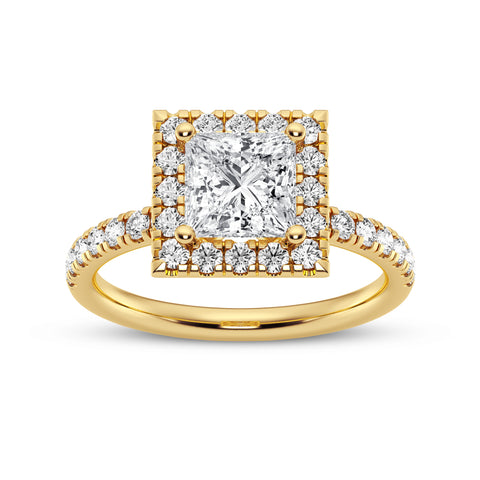Princess Halo Engagement Ring (SKU#09993RG-100)