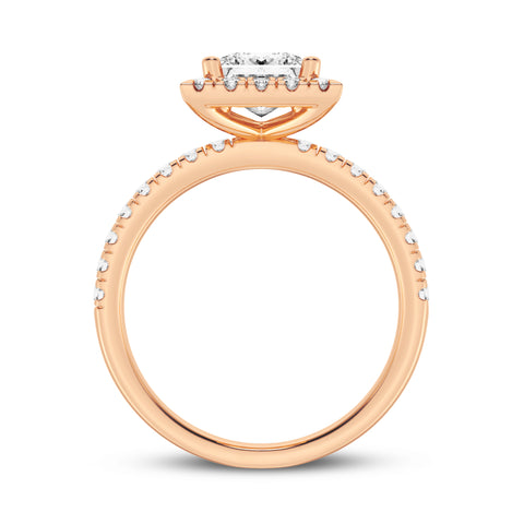 Princess Halo Engagement Ring (SKU#09993RG-100)
