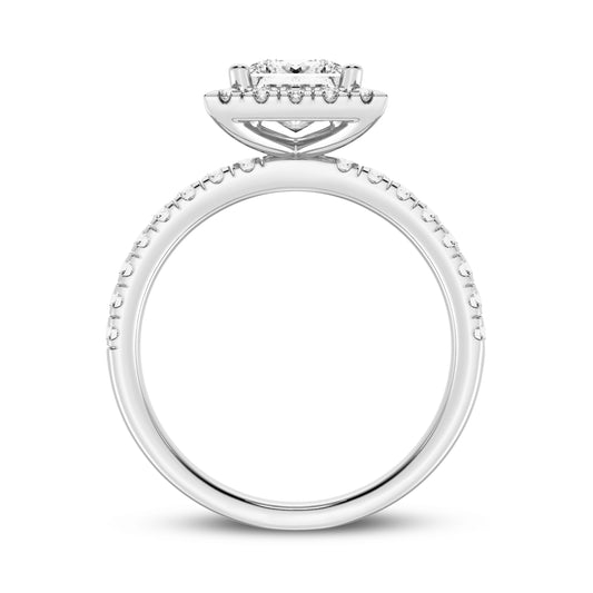 Princess Halo Engagement Ring (SKU#09993RG-100)