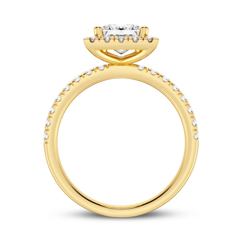 Princess Halo Engagement Ring (SKU#09993RG-100)