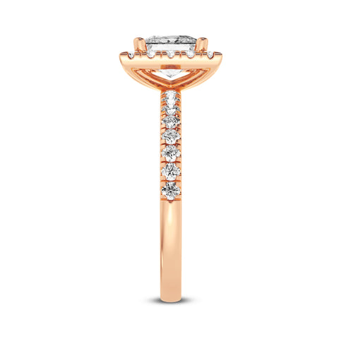 Princess Halo Engagement Ring (SKU#09993RG-100)