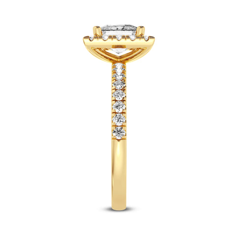 Princess Halo Engagement Ring (SKU#09993RG-100)