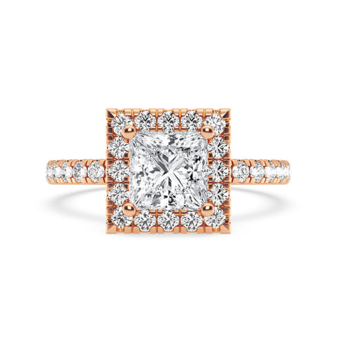 Princess Halo Engagement Ring (SKU#09993RG-100)