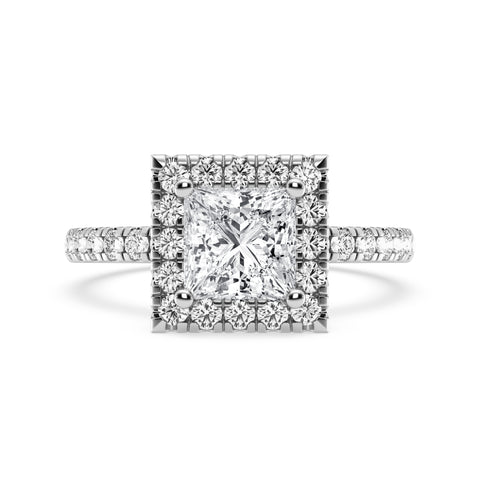 Princess Halo Engagement Ring (SKU#09993RG-100)