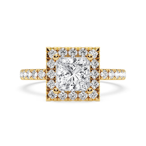 Princess Halo Engagement Ring (SKU#09993RG-100)