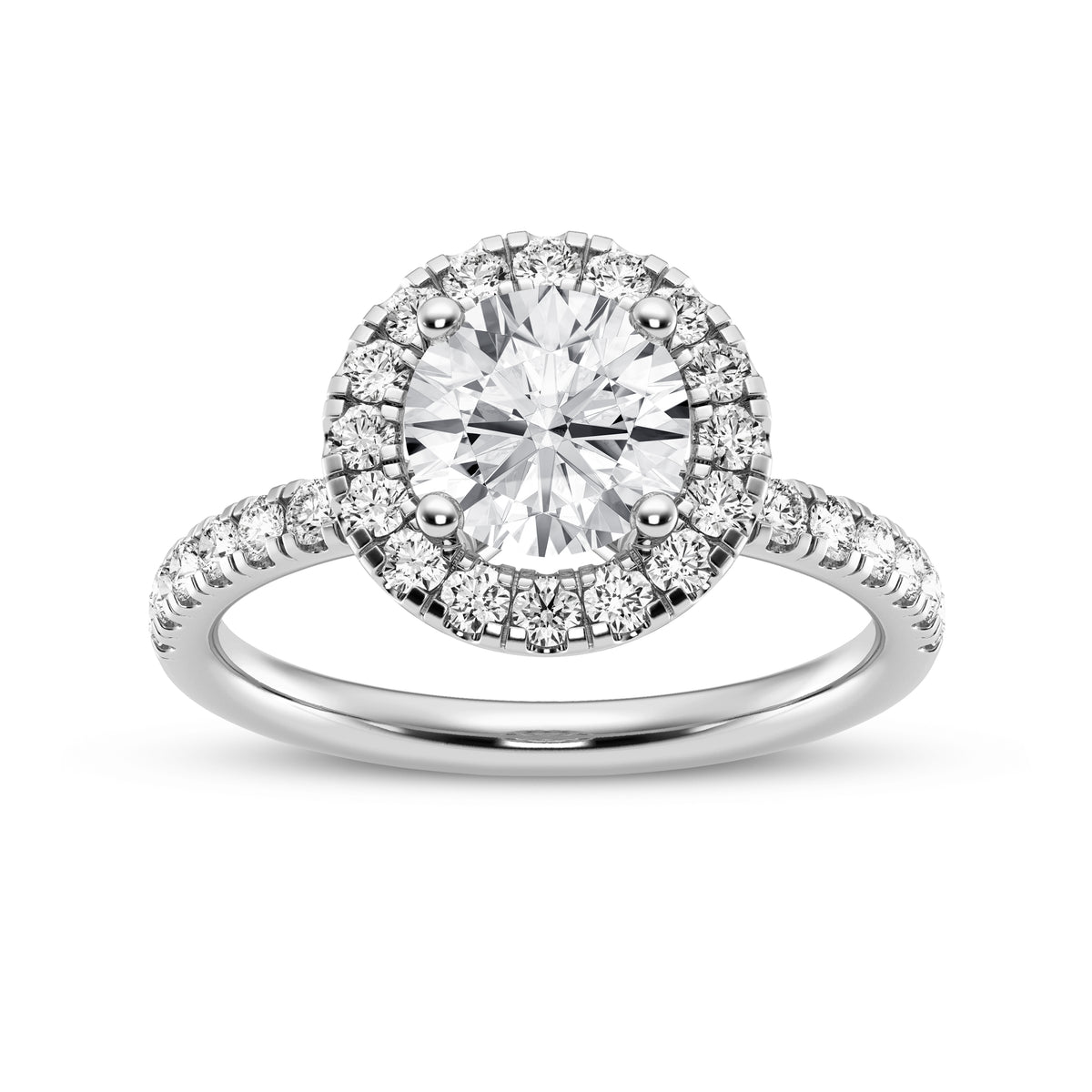 Round Halo Engagement Ring (SKU#09995RG-100)