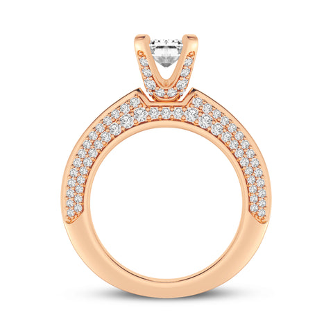 Emerald Cut Without Halo Engagement Ring (SKU#10003RG-100)